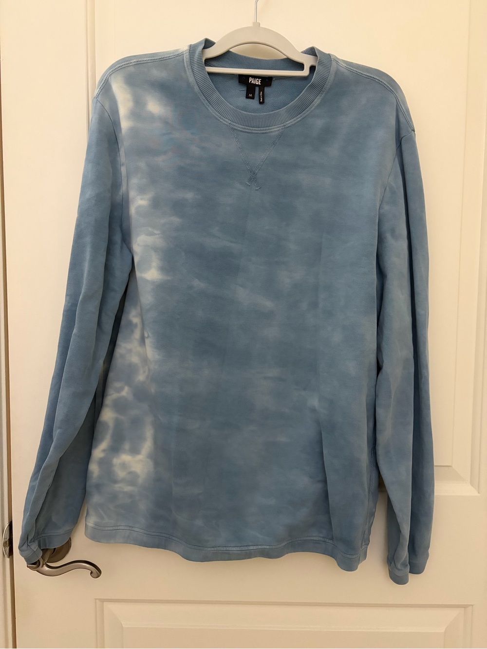 PAIGE Jaxton Misty Sky Crewneck Sweatshirt